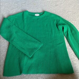 Green bell sleeve sweater